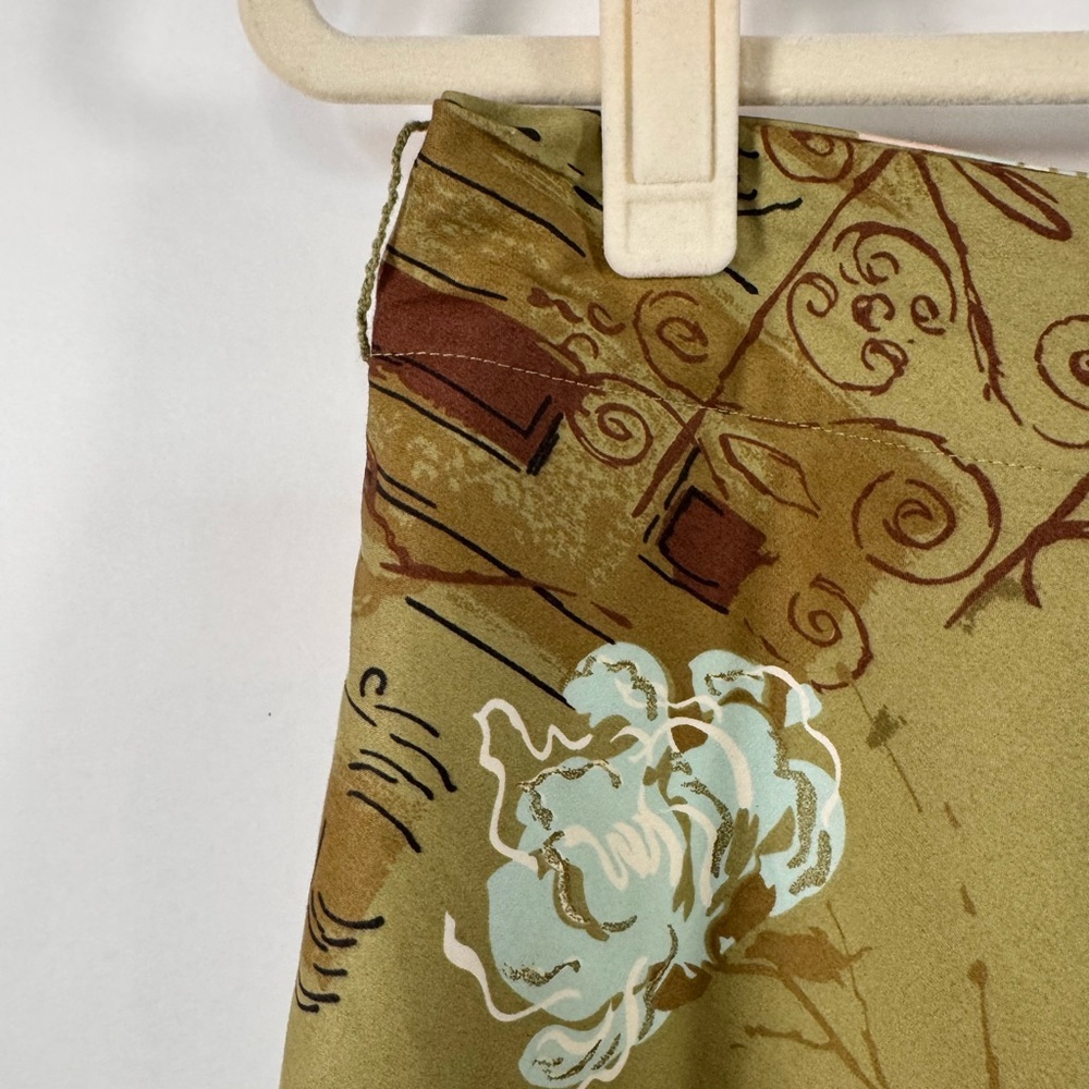 Anthropologie Odille Bird Floral Print A-line Skirt‎ Women Size 10 Goblincore - Picture 4 of 11